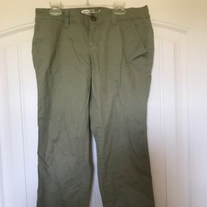 Old Navy Boyfriend Pants Olive Green 2 R